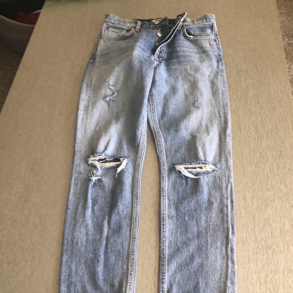 Agolde Women's  Classic High Rise Distressed Jeans Light Wash Size 25 - Picture 7 of 7